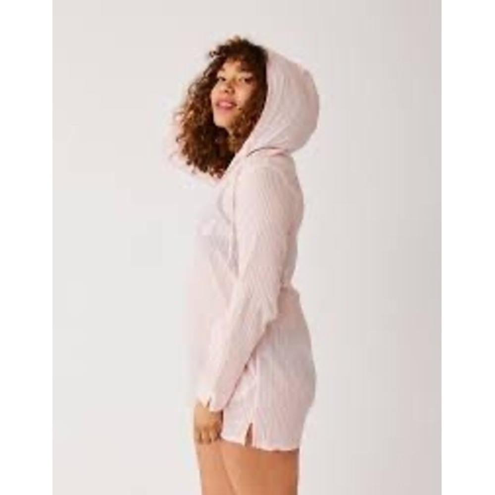 Carve Designs Women Pink White Gia Coverup Beach Light Organic Cotton Small